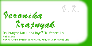 veronika krajnyak business card